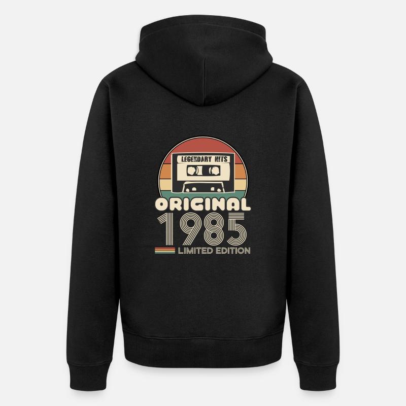 1985 - Veste à capuche bio Premium Unisexe - noir