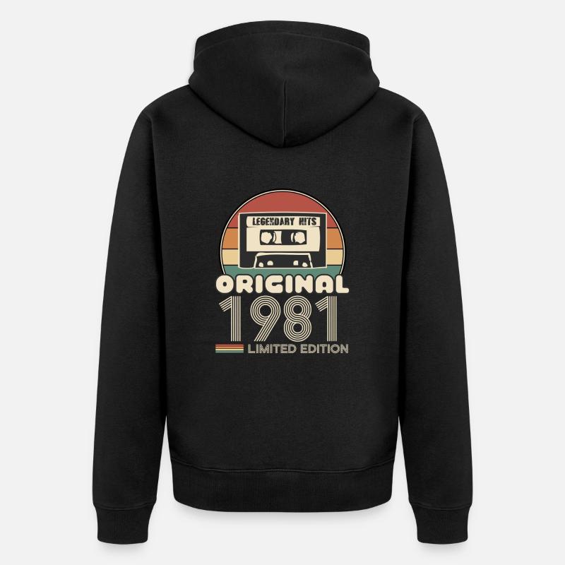 1981 - Veste à capuche bio Premium Unisexe - noir