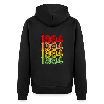 Né en 1994 30ème Cadeau Anniversaire Millésime 1994 - Veste à capuche bio Premium Unisexe - noir - Dos - Nico (187cm)