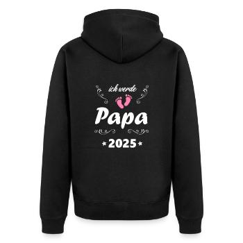 I'm going to be a dad 2025 Pregnant 2025 Paternity - Unisex Premium Organic Zip Hoodie - black - Back - Nico (187cm)