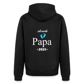I'm going to be a dad 2025 father-to-be 2025 Pregnant - Unisex Premium Organic Zip Hoodie - black - Back - Nico (187cm)