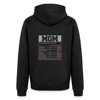 Mama - Unisex Premium Bio Zip Hoodie - Schwarz - Hinten - Nico (187cm)