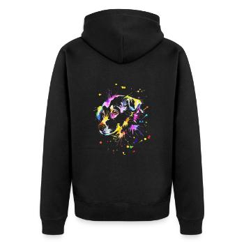 Petit chien mignon - Veste à capuche bio Premium Unisexe - noir - Dos - Nico (187cm)