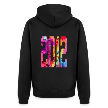 BUNT 14TH BIRTHDAY 2012 - Unisex Premium Organic Zip Hoodie - black - Back - Nico (187cm)