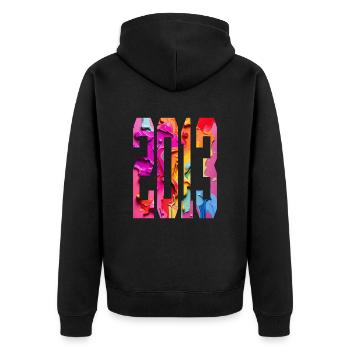 BUNT 13E ANNIVERSAIRE 2013 - Veste à capuche bio Premium Unisexe - noir - Dos - Nico (187cm)