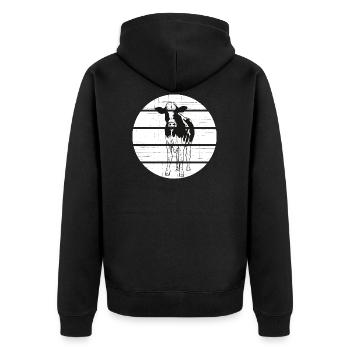 Vache - Veste à capuche bio Premium Unisexe - noir - Dos - Nico (187cm)