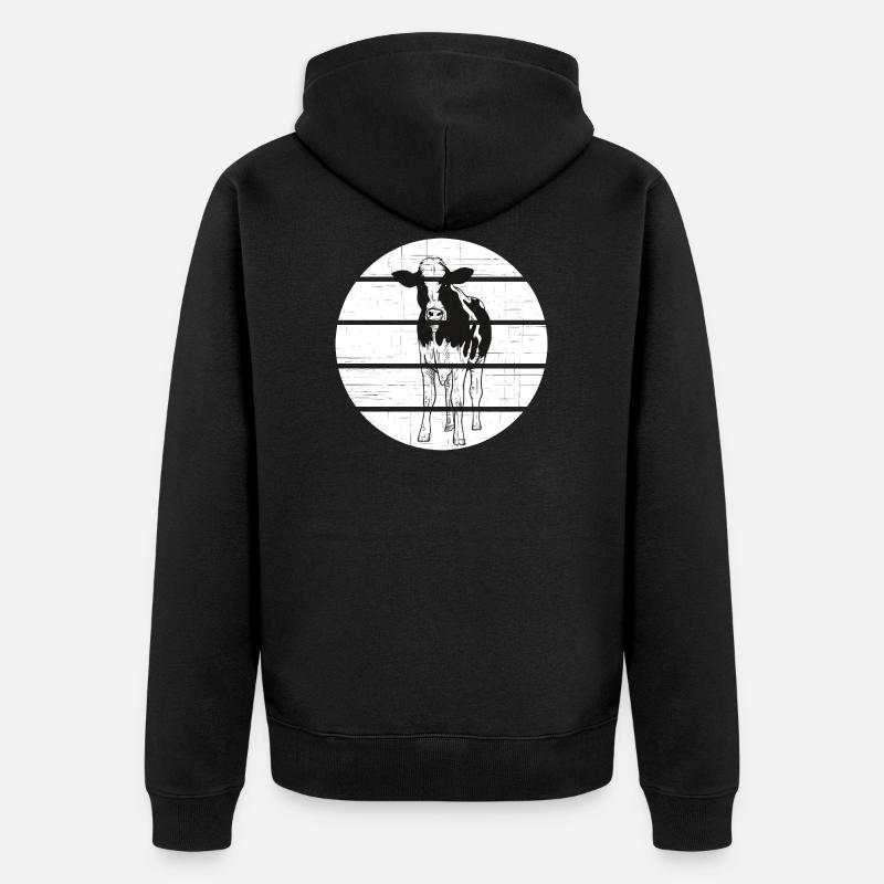 Vache - Veste à capuche bio Premium Unisexe - noir