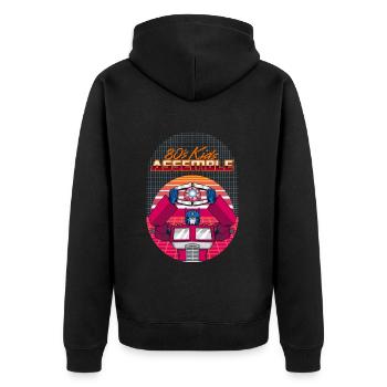 Transformers G1 Optimus Prime 80s Kids Assemble - Veste à capuche bio Premium Unisexe - noir - Dos - Nico (187cm)