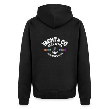 Yacht Co Noirmoutier - Veste à capuche bio Premium Unisexe - noir - Dos - Nico (187cm)