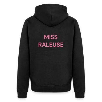 Missy raleuse - Veste à capuche bio Premium Unisexe - noir - Dos - Nico (187cm)