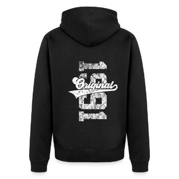 35TH BIRTHDAY ORIGINAL 1991 - Unisex Premium Organic Zip Hoodie - black - Back - Nico (187cm)