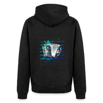 Accordéon - Veste à capuche bio Premium Unisexe - noir - Dos - Nico (187cm)