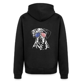 CATAHOULA LEOPARD DOG America Flag Lunettes de soleil - Veste à capuche bio Premium Unisexe - noir - Dos - Nico (187cm)