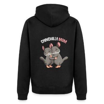 Chinchilla Mama Femmes - Veste à capuche bio Premium Unisexe - noir - Dos - Nico (187cm)