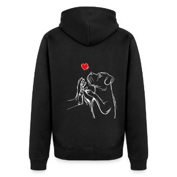 Cane Corso Chiens Chère Maîtresse - Veste à capuche bio Premium Unisexe - noir - Dos - Nico (187cm)