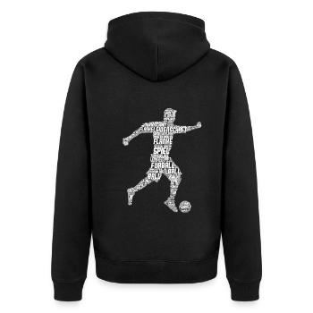 Football Footballeurs Garçons Enfants Hommes - Veste à capuche bio Premium Unisexe - noir - Dos - Nico (187cm)