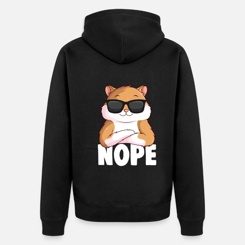 Hamster Garçons Filles Dames - Veste à capuche bio Premium Unisexe - noir
