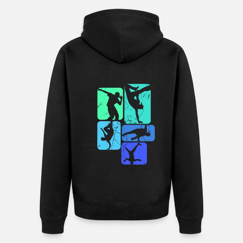 Breakdance Breakdancer Breakdancing Kinder Jungen - Unisex Premium Bio Zip Hoodie - Schwarz