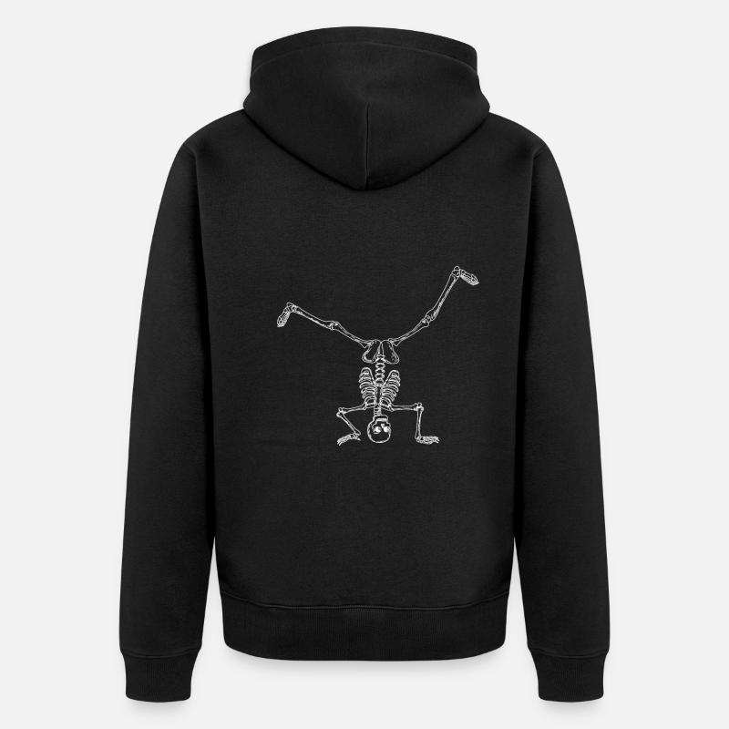 Breakdance breakdancer breakdance squelette - Veste à capuche bio Premium Unisexe - noir