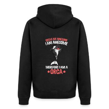 Orque - Veste à capuche bio Premium Unisexe - noir - Dos - Nico (187cm)