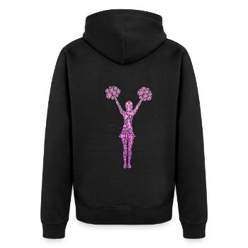 Cheerleader Cheerleading Girls Cheer - Unisex Premium Organic Zip Hoodie - black - Back - Nico (187cm)