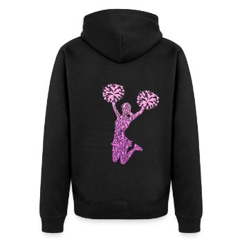 Cheerleading Cheerleader Girls Cheer - Unisex Premium Organic Zip Hoodie - black - Back - Nico (187cm)