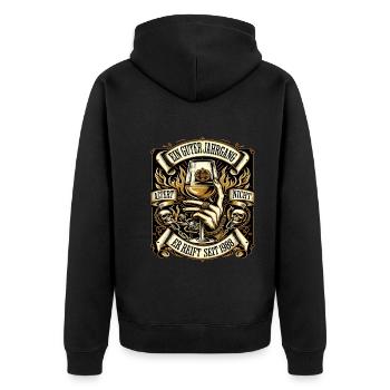 1988 Geburtstag Biker Ein Guter Jahrgang Altert - Unisex Premium Bio Zip Hoodie - Schwarz - Hinten - Nico (187cm)