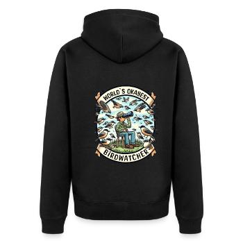 Le meilleur ornithologue du monde Okay Birdwatcher - Veste à capuche bio Premium Unisexe - noir - Dos - Nico (187cm)