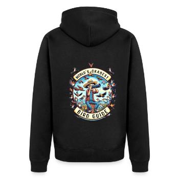 World's Best Okay Bird Guide Bird Watching - Unisex Premium Organic Zip Hoodie - black - Back - Nico (187cm)