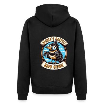World's Best Okay Bird Guide Bird Watching - Unisex Premium Organic Zip Hoodie - black - Back - Nico (187cm)