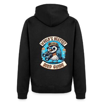 World's Best Okay Bird Guide Bird Watching - Unisex Premium Organic Zip Hoodie - black - Back - Nico (187cm)