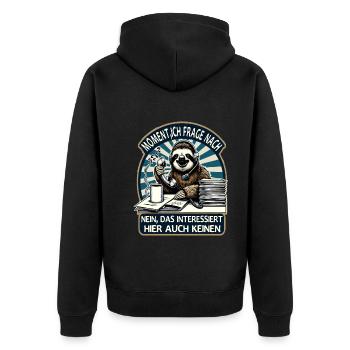 Attendez une minute, je demande non, ça m’intéresse - Veste à capuche bio Premium Unisexe - noir - Dos - Nico (187cm)