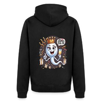 Il y a 25 ans, j’étais la femme la plus rapide - Veste à capuche bio Premium Unisexe - noir - Dos - Nico (187cm)