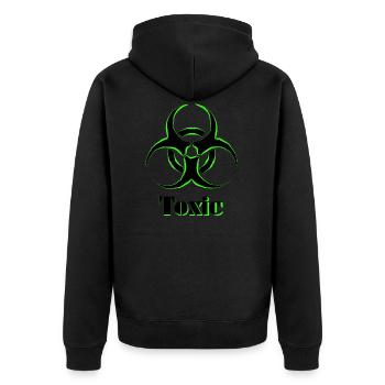 Toxique - Veste à capuche bio Premium Unisexe - noir - Dos - Nico (187cm)