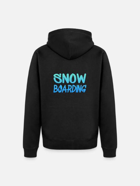 snowboarding - Unisex Premium Bio Zip Hoodie - Schwarz