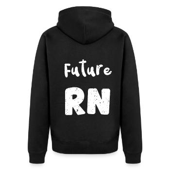 Future Rn - Infirmière - Veste à capuche bio Premium Unisexe - noir - Dos - Nico (187cm)
