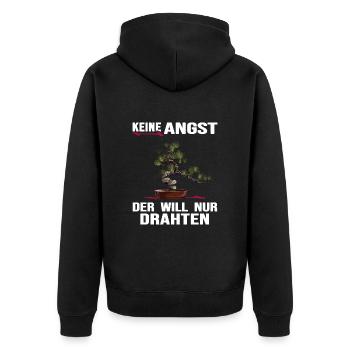 Bonsai Bonsai Tree Bonsai Wire - Unisex Premium Organic Zip Hoodie - black - Back - Nico (187cm)