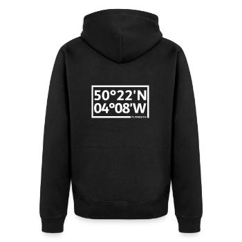 Coordonnées de Plymouth - Veste à capuche bio Premium Unisexe - noir - Dos - Nico (187cm)