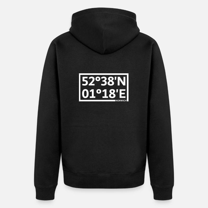 Coordonnées de Norwich - Veste à capuche bio Premium Unisexe - noir