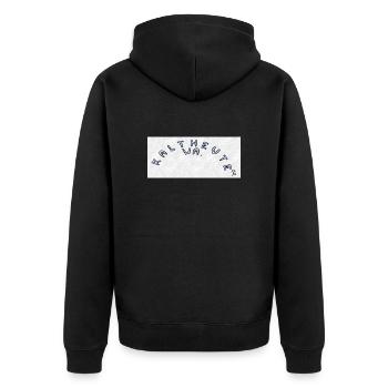 Kalt Heute Wa - Unisex Premium Bio Zip Hoodie - Schwarz - Hinten - Nico (187cm)