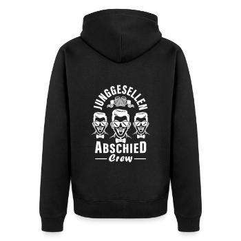 Enterrement de vie de garçon Équipage Enterrement de vie de garçon - Veste à capuche bio Premium Unisexe - noir - Dos - Nico (187cm)