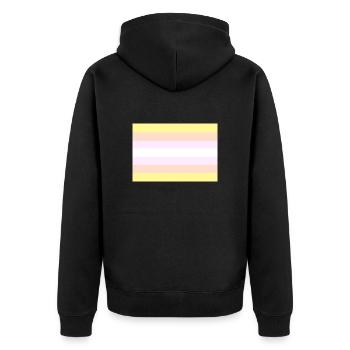 Drapeau de la fierté pangenre - Veste à capuche bio Premium Unisexe - noir - Dos - Nico (187cm)