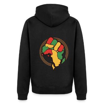 Afro Black Girl Pride Afro Girl Afrocentrique - Veste à capuche bio Premium Unisexe - noir - Dos - Nico (187cm)