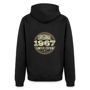 1967 Birthday Parties, A Legendary Vintage - Unisex Premium Organic Zip Hoodie - black - Back - Nico (187cm)
