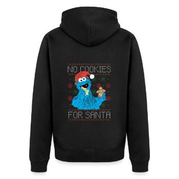 5 Rue Sésame Macaron Pas De Cookies Noël - Veste à capuche bio Premium Unisexe - noir - Dos - Nico (187cm)