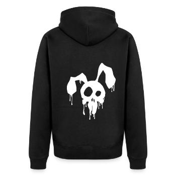 Blood rabbit - Veste à capuche bio Premium Unisexe - noir - Dos - Nico (187cm)