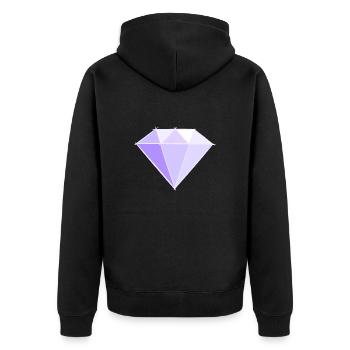 Gemstones: Diamond Drawing. Jewel symbol. - Unisex Premium Organic Zip Hoodie - black - Back - Nico (187cm)