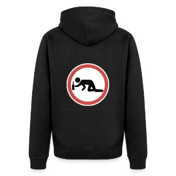 Optimal party shirt - Unisex Premium Organic Zip Hoodie - black - Back - Nico (187cm)
