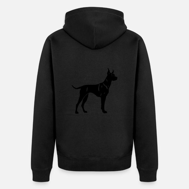 Chien Doberman - Veste à capuche bio Premium Unisexe - noir