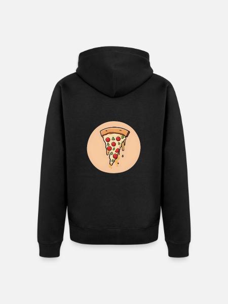 Pepperoni Melt - Unisex Premium Organic Zip Hoodie - black
